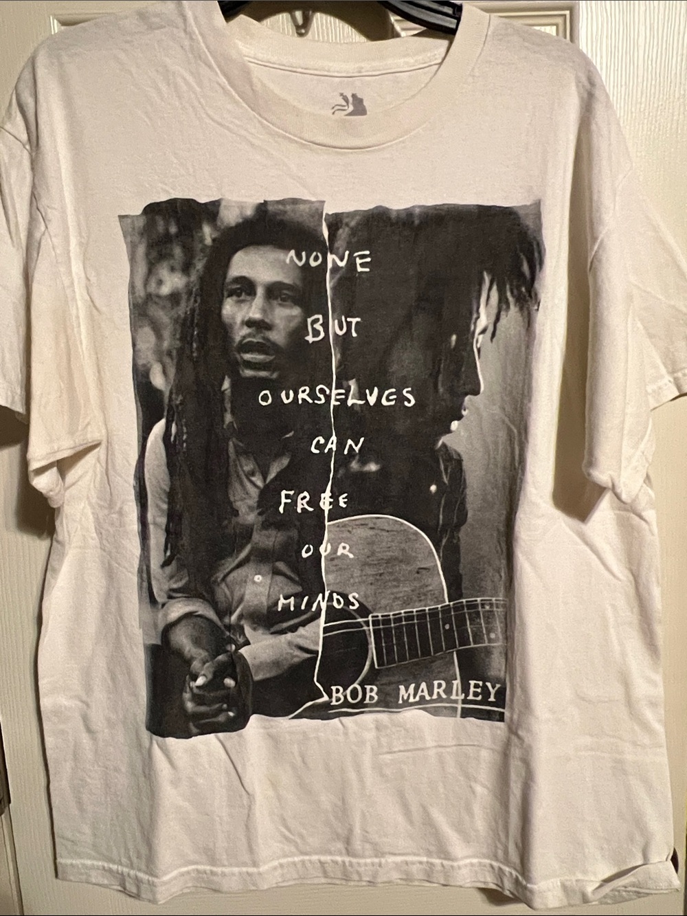 Bob Marley Zion Rootswear White Tee with Gray Logo